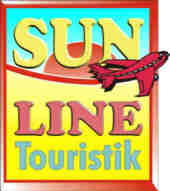 Logosunline mit Flugzeug